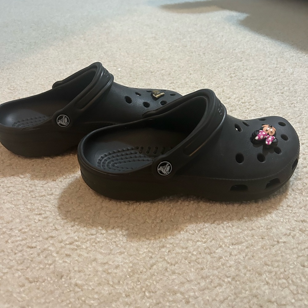 Black Crocs with Jibbitz